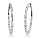 Creolen 18 kt WG, 50 Brill. 1,97 ct, TW-si