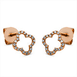 Ohrstecker 18 kt RG, 40 Brill. 0,09 ct, W-si