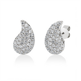 Ohrstecker 14 kt WG, 158 Brill. 1,90 ct, TW-si