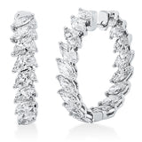 Creolen 18 kt WG, 34 Nav. 8,14 ct, TW-si