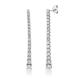 Ohrschmuck 18 kt WG, 34 Brill. 1,29 ct, TW-si