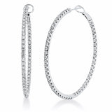 Creolen 18 kt WG, 112 Brill. 2,89 ct, TW-vsi/si