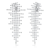 Ohrschmuck 18 kt WG, 252 Brill. 8,70 ct, TW-vsi/si