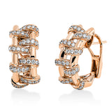 Creolen 18 kt RG, 96 Brill. 1,18 ct, TW-vsi