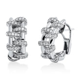 Creolen 18 kt WG, 96 Brill. 1,18 ct, TW-vsi