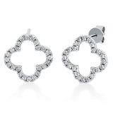 Ohrstecker 18 kt WG, 48 Brill. 0,37 ct, TW-si