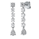 Ohrschmuck 18 kt WG, 8 Brill. 0,67 ct, TW-si, 30 Brill. 0,22 ct, TW-si
