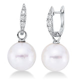 Ohrschmuck 18 kt WG, 14 Brill. 0,27 ct, TW-si, 2 SS weiß 11,5 mm