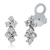 Ohrschmuck 18 kt WG, 14 Brill. 0,70 ct, TW-si