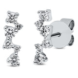 Ohrstecker 18 kt WG, 12 Brill. 0,28 ct, TW-si