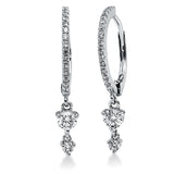 Ohrschmuck 18 kt WG, 2 Brill. 0,21 ct, TW-si, 32 Brill. 0,19 ct, TW-si