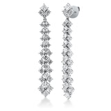Ohrschmuck 18 kt WG, 14 Princ. 0,92 ct, TW-si, 6 Princ. 0,77 ct, TW-si, 44 Brill. 1,91 ct, TW-si