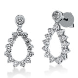 Ohrschmuck 18 kt WG, 2 Brill. 0,07 ct, TW-si, 26 Brill. 0,57 ct, TW-si