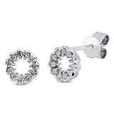 Ohrstecker 18 kt WG, 22 Brill. 0,15 ct, TW-si
