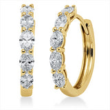 Creolen 18 kt GG, 10 Oval 1,01 ct, TW-vsi