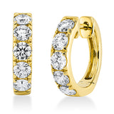 Creolen 18 kt GG, 10 Brill. 1,48 ct, TW-si