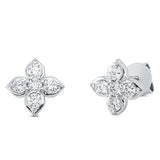Ohrstecker 18 kt WG, 10 Brill. 0,45 ct, TW-si