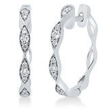 Creolen 18 kt WG, 20 Brill. 0,20 ct, TW-si
