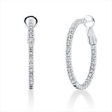 Creolen 18 kt WG, 66 Brill. 2,56 ct, TW-vsi