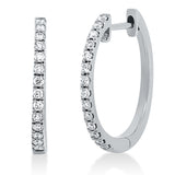 Creolen 18 kt WG, 28 Brill. 0,15 ct, TW-si