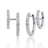 Ohrschmuck 18 kt WG, 18 Brill. 0,63 ct, TW-si, 10 Brill. 0,55 ct, TW-si, 2 Brill. 0,05 ct, TW-si
