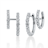 Ohrstecker 18 kt WG, 18 Brill. 0,61 ct, TW-si, 10 Brill. 0,56 ct, TW-si, 2 Brill. 0,04 ct, TW-si