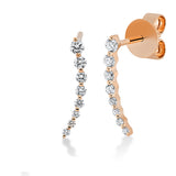 Ohrstecker 18 kt RG, 10 Brill. 0,14 ct, TW-si, 4 Brill. 0,15 ct, TW-si, 2 Brill. 0,02 ct, TW-si