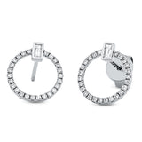 Ohrstecker 18 kt WG, 2 Bag. 0,11 ct, TW-si, 50 Brill. 0,25 ct, TW-si
