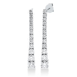 Ohrschmuck 18 kt WG, 6 Brill. 0,99 ct, W-si, 18 Brill. 0,77 ct, W-si