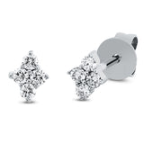 Ohrstecker 18 kt WG, 8 Brill. 0,16 ct, W-si