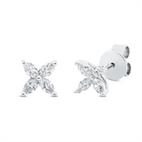 Ohrstecker 18 kt WG, 8 Nav. 0,47 ct, TW-vsi/si