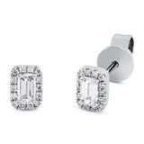Ohrstecker 18 kt WG, 2 Sm.schliff 0,31 ct, TW-vsi, 28 Brill. 0,08 ct, TW-si
