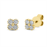 Ohrstecker 18 kt GG, 8 Brill. 0,30 ct, TW-si