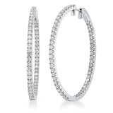 Creolen 18 kt WG, 100 Brill. 4,02 ct, TW-si