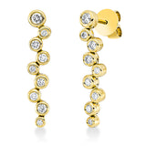 Ohrschmuck 18 kt GG, 2 Brill. 0,09 ct, TW-si, 16 Brill. 0,29 ct, TW-si