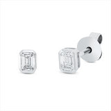 Ohrstecker 18 kt WG, 2 Sm.schliff 0,29 ct, TW-si
