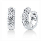 Creolen 18 kt WG, 98 Brill. 0,50 ct, W-si