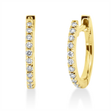 Creolen 18 kt GG, 22 Brill. 0,09 ct, W-si