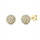 Ohrstecker 18 kt GG, 128 Brill. 0,93 ct, W-si