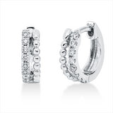 Creolen 18 kt WG, 16 Brill. 0,14 ct, W-si
