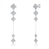Ohrschmuck 18 kt WG, 8 Brill. 0,08 ct, TW-si, 208 Brill. 1,04 ct, TW-si