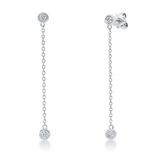 Ohrschmuck 18 kt WG, 4 Brill. 0,14 ct, TW-si, 14 Brill. 0,05 ct, TW-si