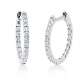 Creolen 18 kt WG, 38 Brill. 0,32 ct, TW-si