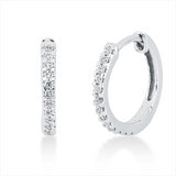Creolen 18 kt WG, 26 Brill. 0,11 ct, TW-si