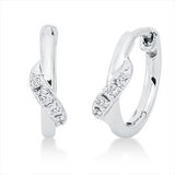 Creolen 18 kt WG, 8 Brill. 0,05 ct, TW-si