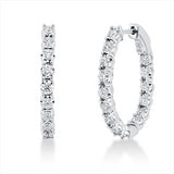 Creolen 18 kt WG, 30 Brill. 1,02 ct, TW-si