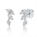Ohrstecker 18 kt WG, 6 Nav. 1,44 ct-vsi/si