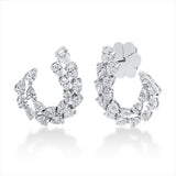 Ohrschmuck 18 kt WG, 36 Tropfen 2,24 ct, TW-si