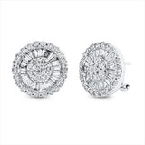 Ohrstecker 18 kt WG, 49 Trap. 1,14 ct, TW-vsi/si, 58 Brill. 1,82 ct, TW-vsi/si