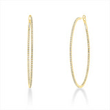 Creolen 18 kt GG, 180 Brill. 0,90 ct, TW-si